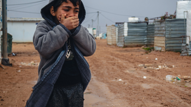 Hisham Al-Harfoush is a 7-year-old Syrian refugee who lives with his parents and 3 siblings in Za'atari camp.